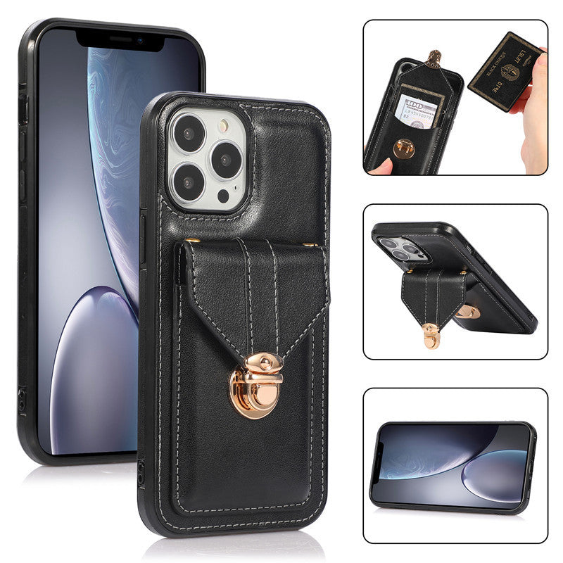 Creative Card Leather Diagonal Lanyard New Mobile Phone Case Creative Card Leather Diagonal Lanyard New Mobile Phone Case